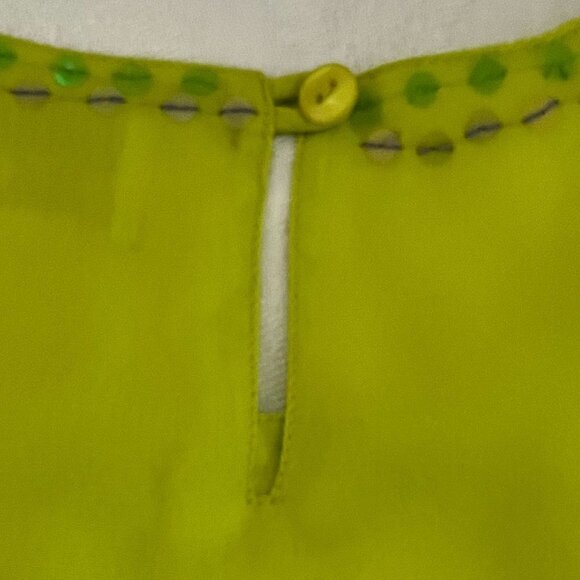Liz & Me Chartreuse Lined Sleeveless Top, Size 1X - Picture 5 of 7